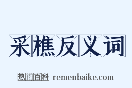 采樵反义词是什么意思的图片